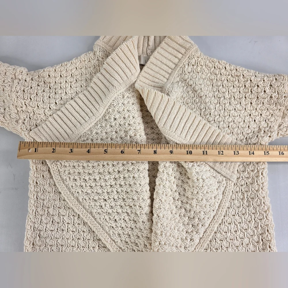 Loft Cream Open-Front Size S Cardigan Sweater Classic 3126-CN